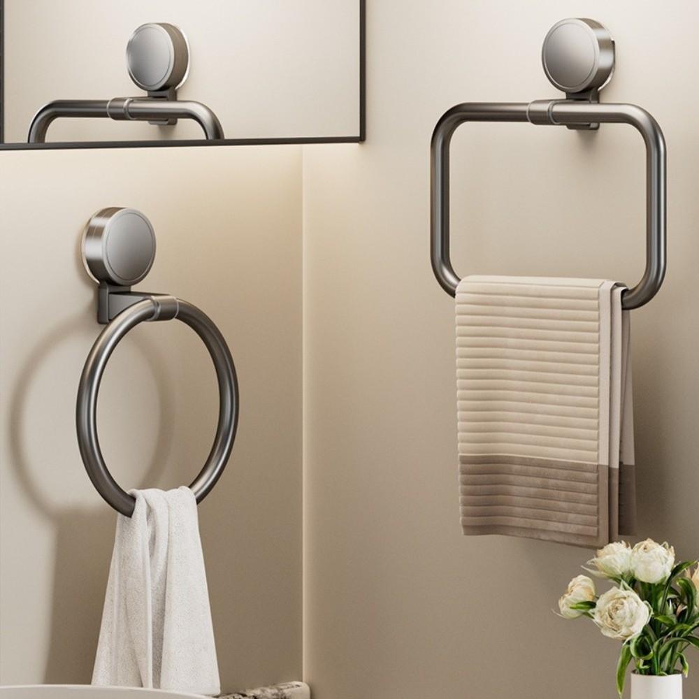 Wall Hanging Bathroom Towel Ring Suction Cup Kitchen Rag Rack Quality Hand Towel Ring  Bathroom