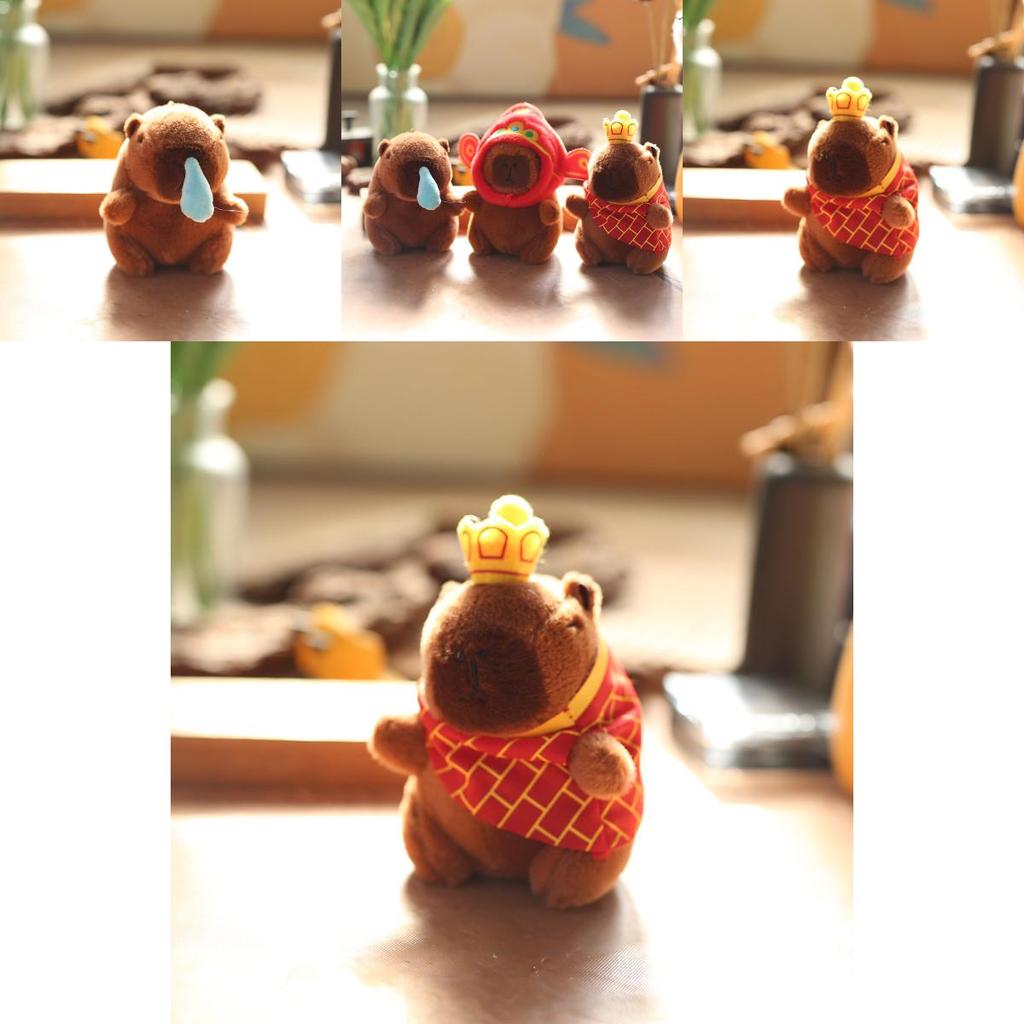 Mini Capybara Plush Keychain Durable Pp Cotton Stuffed Animal Bag Charm For Teens Kids Girls Decor