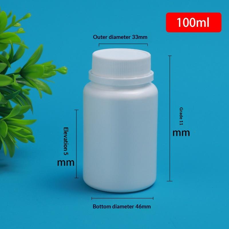 10 Stück 20-225ml Pillenfläschchen Tabletten Kapseln Pulver Tragbare Behälter Kunststoff HDPE Weiße Versiegelte Leere Flaschen
