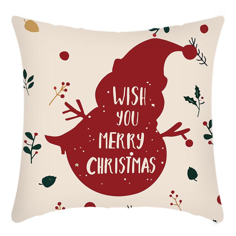Neuer Weihnachts-Kissenbezug Weihnachtsbaum Schneemann Druck Elch Heimdekoration Feiertags-Kissenbezug