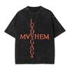 T-shirt Lavate Lady Gaga Mayhem Hip Hop Retro Vintage High Street Streetwear Manica Corta Stampa Tee Uomo Donna Top Harajuku