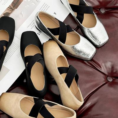 Square Head Mary Jane Women's Shoes 2025 Autumn New French Not Tired Feet Single Shoes Women's Versatile High-end Ballet Shoes