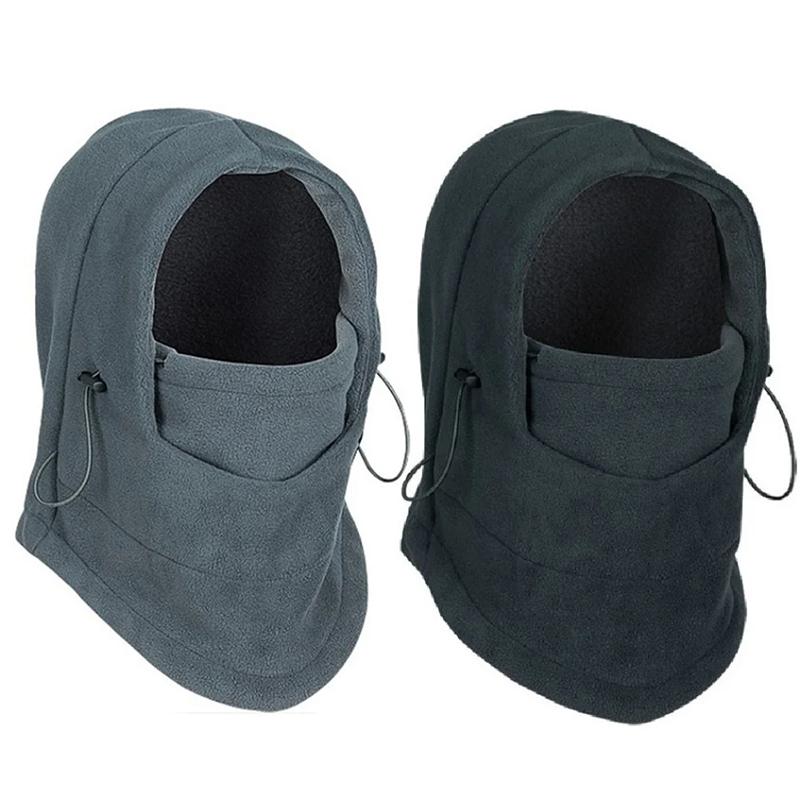 Men Women Hat Hooded Neck Warmer Hiking Scarves Outdoor Cycling Mask Ski Windproof Fleece Hood CS Mask Thickened Protective Warm