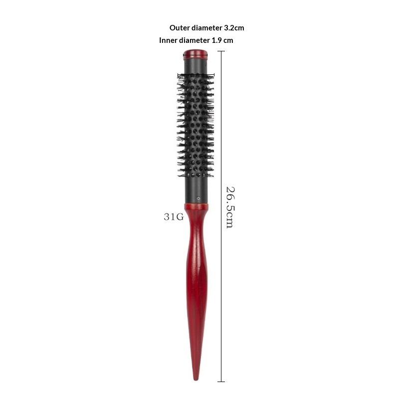 Aluminum Tube Cylindrical Bristle Roller Comb Shape With Fluffy Hair Roots And Bangs Inner Buckle Curly Hair Styling Beauty Tool