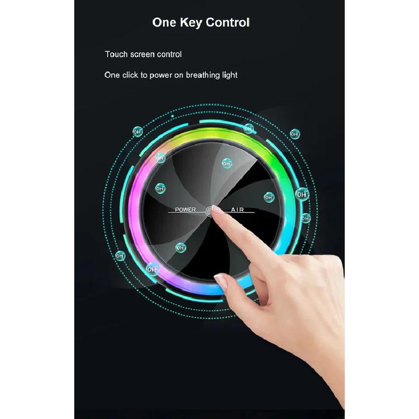 Negative Ion Air Purifier HEPA Filter Small Removal Air Freshener Usb Electrical Appliances with Led Lights for Cars Home