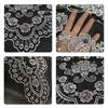 Elegant Lace Embroidered Floral Head Scarf For Church Prayer And Religious Ceremonies Soft Polyester Religious Scarf
