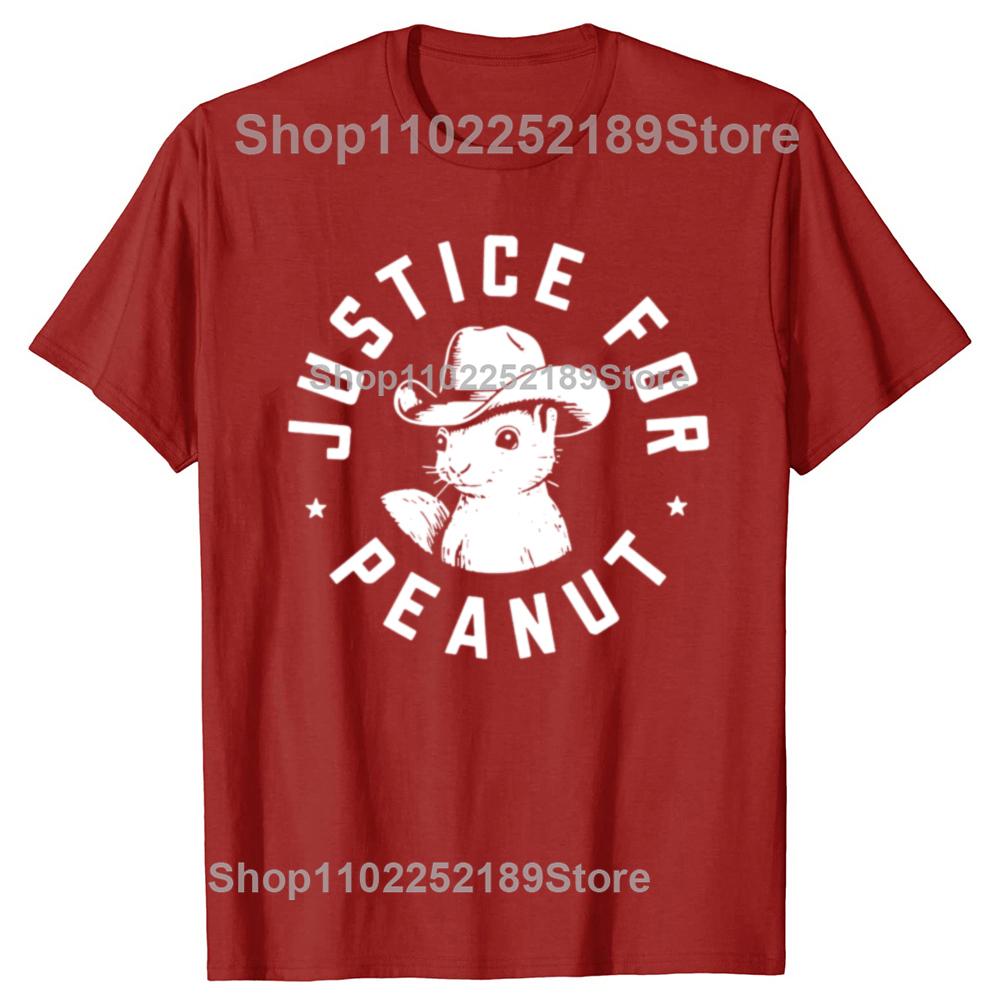 Spravedlnost pro veverku Peanut Tričko Dárek pro fanoušky P'Nut Grafické Krátký rukáv 100% Bavlna Měkké Unisex O-výstřih Trička EU Velikost