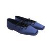 Fashion 2025 Summer Retro Satin Square Toe Lace-up Ballet Casual Outwear Flat Heel Women's Singles