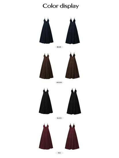 Elegant European & American Strappy Bandeau Long Dress - Autumn/Winter 2026 Women's Collection