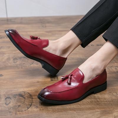 Mode Business und Freizeit Herren Loafer Quaste Klassischer Stil Büro Freizeit Mode Party und Tanz Übergröße Lederschuhe Heiß