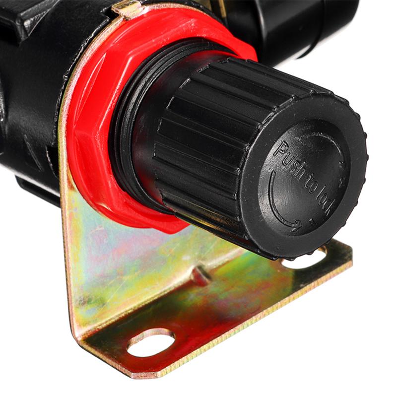 1/4'' Luftkompressorfilter Vannseparator Felle Verktøysett Med Regulator Manometer