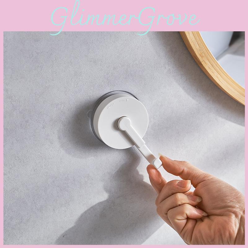 Rotating Cup Suction Hook Plastic No Drill Adhesive Bathroom Kitchen Home Tool