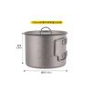 Titanium Camping Bowl 1000ml With Lid Straight Handle Lightweight Outdoor Dining Ware Hiking Picnic Travel