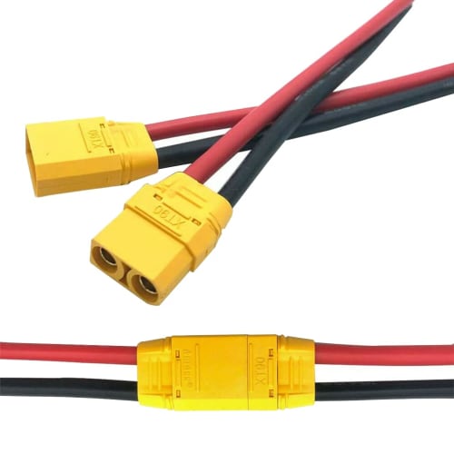 Boladge 2 Pairs XT90H Plug Battery Connector Cable Male and Female Adapter with 15CM 12AWG Silicone Cable for RC Lipo Battery FPV Racing