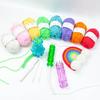 Professional Knit Spool Looms with Wool Set Cord Rope Knitting Weaving Tool with Colorful Wool 6-color/8-color Durable