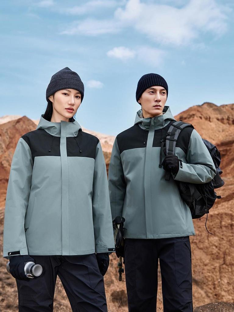 760g Black Gold Graphene Windproof Down Jacket with Custom Embroidery