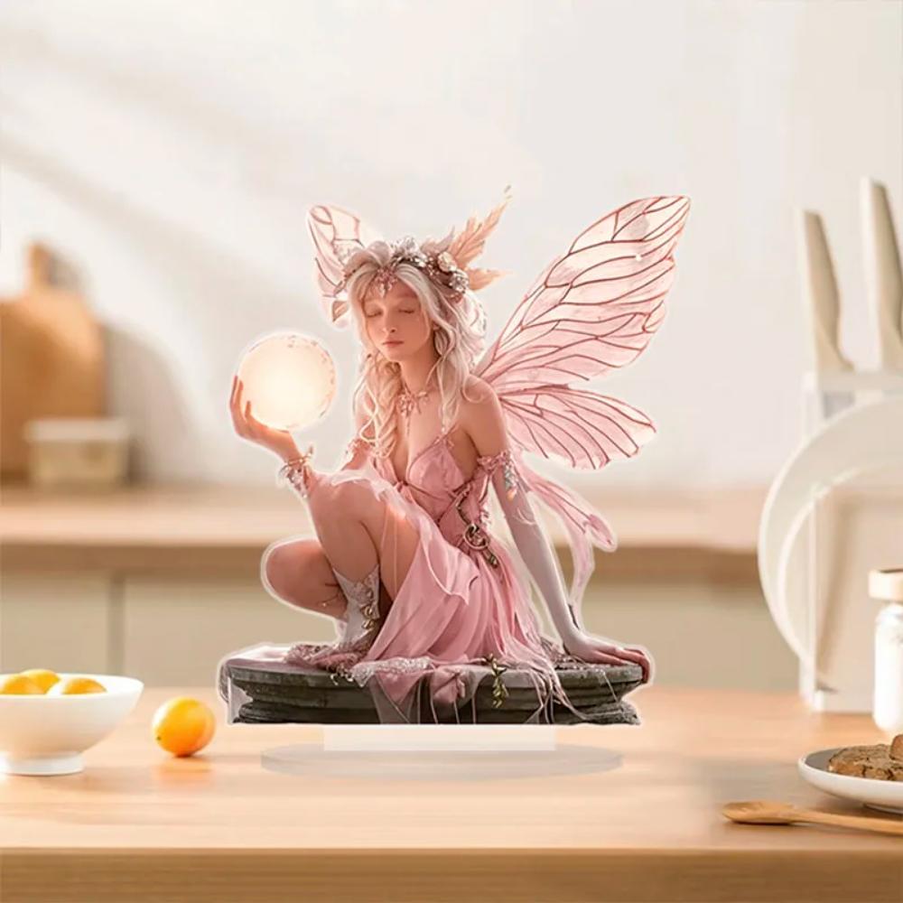 Fairy Tale Angel Elf, 2D Flat Acrylic, Tabletop Decoration, Suitable for Living Room, Office, Gifts, Christmas, Halloween