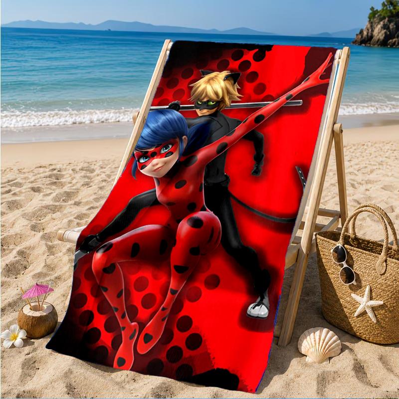 Mira-culous Adventures Beach Towel, Super Soft Microfiber, Perfect Gift for Her/Him, Birthday, for Pool, Beach, Travel, Decor Beach Party