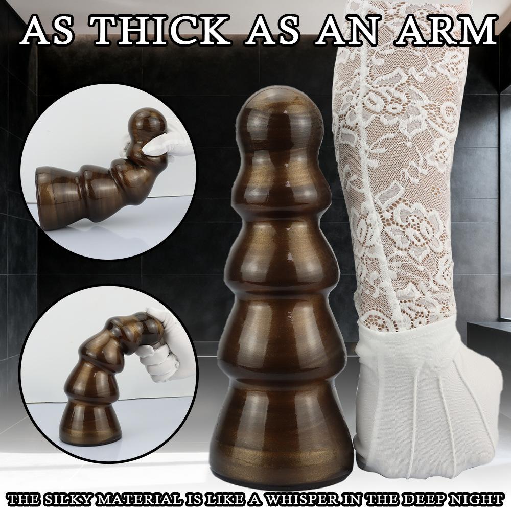 Extra Long Anal Beads with Suction Cup, Large Butt Plug Trainer for Beginner To Advanced, Silicone Anal Sex Toy for Men Women