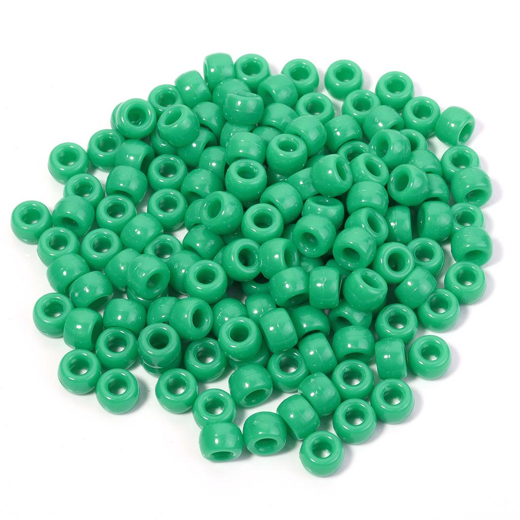 200pcs/lot 9mm Mix Color Acrylic Beads 4mm Big Hole Round Loose Beads For Jewelry Making DIY Necklace Bracelet Craft Accessories