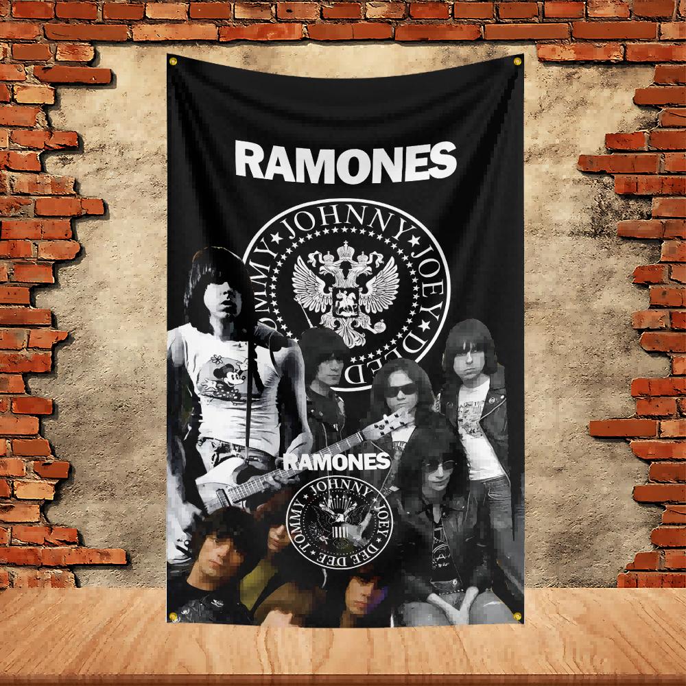 Ramones Band Party Flag Polyester Printed Flag Banner Tapestry for Garden Garage Decoration Concert Flag