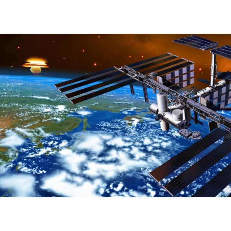 Aerospace Art Poster: Decorative Kraft Paper, Framed Wall Mural