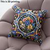 Bohemian Vintage Floral Pillow Covers Pattern Cushion Cover Suitable for Sofa Bedroom Car Pillow Cover