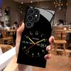 2D Pointer Clock Pattern Mobile Phone Case for Samsung S26 S25 S24 S23 S22 S21 S20 A56 A36 A16 - Glass Protective Cover