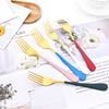 Drmfiy Dinner Forks Stainless Steel Dinnerware Set 6 Piece Snack Dessert Forks Tableware Salad Fork Cutlery Kitchen Utensils