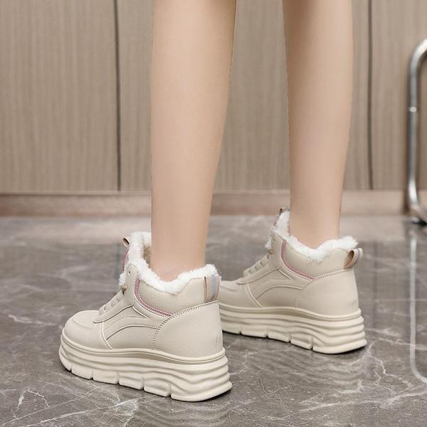 Damskie szorty buty zimowe ciepłe futrzane buty śniegowe moda damska Casual bawełniane buty buty na platformie kobiece wysokie buty na co dzień buty zwiększające wysokość