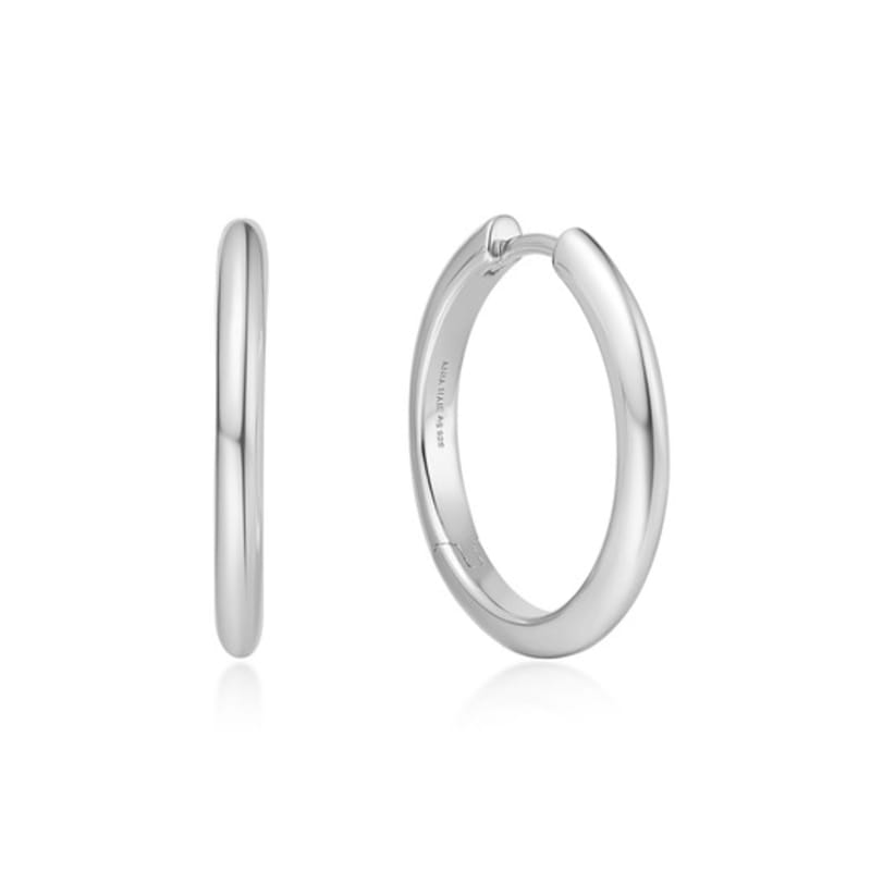 ANIA HAIE Silver Tube Medium 925 Silver Ring Earrings E062-03H