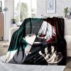 Tokyo Ghoul Theme Printed Blanket - Perfect for Couch, Bed, Travel & Outdoor Use | Machine Washable, Cozy & Durable.
