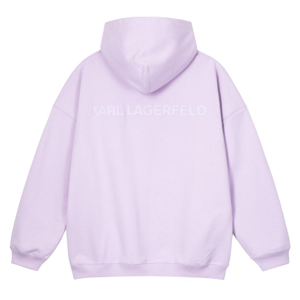 Karl Lagerfeld Outdoor Commuting Casual Solid Color Letter Pattern Printed Hoodie Unisex hoodies Purple 1K3C50603935