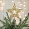 Christmas Tree Top Star Iron Decoration Pentagram Christmas Sequin Star Decoration Hanging Decoration Christmas Decor Ornaments