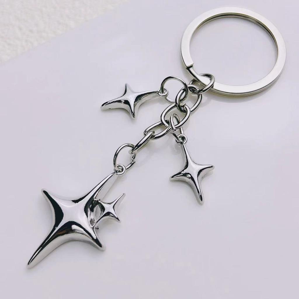 New Star Moon Keychain Pendant, Couple Bag Pendant, Cute Backpack Accessory.