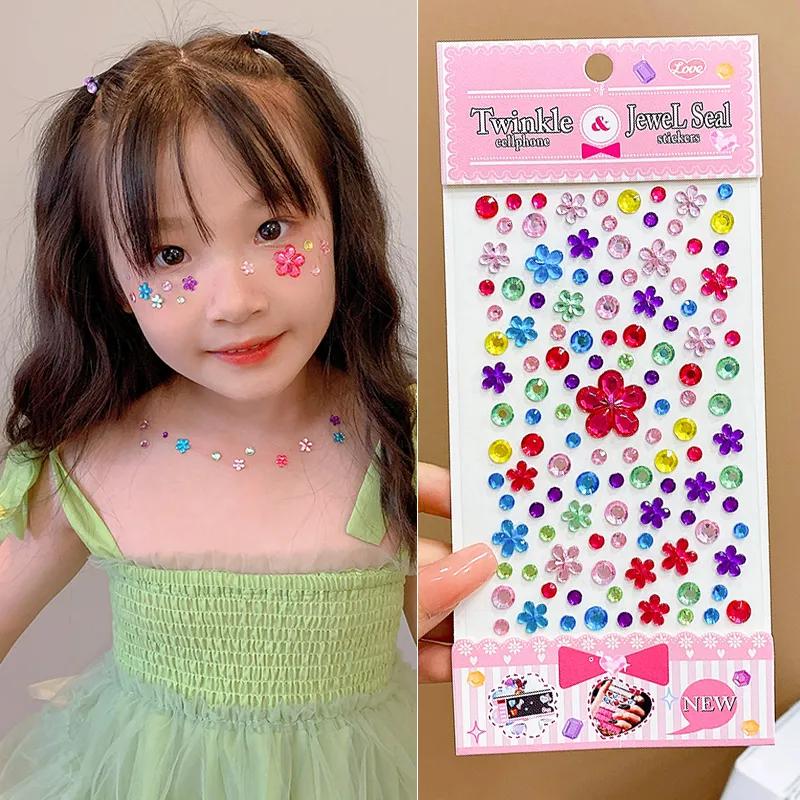 New Stickers On The Face Rhinestone Makeup Bright Face Art Sticker Children's Temporary Tattoo Rhinestone for Strasse Makeup