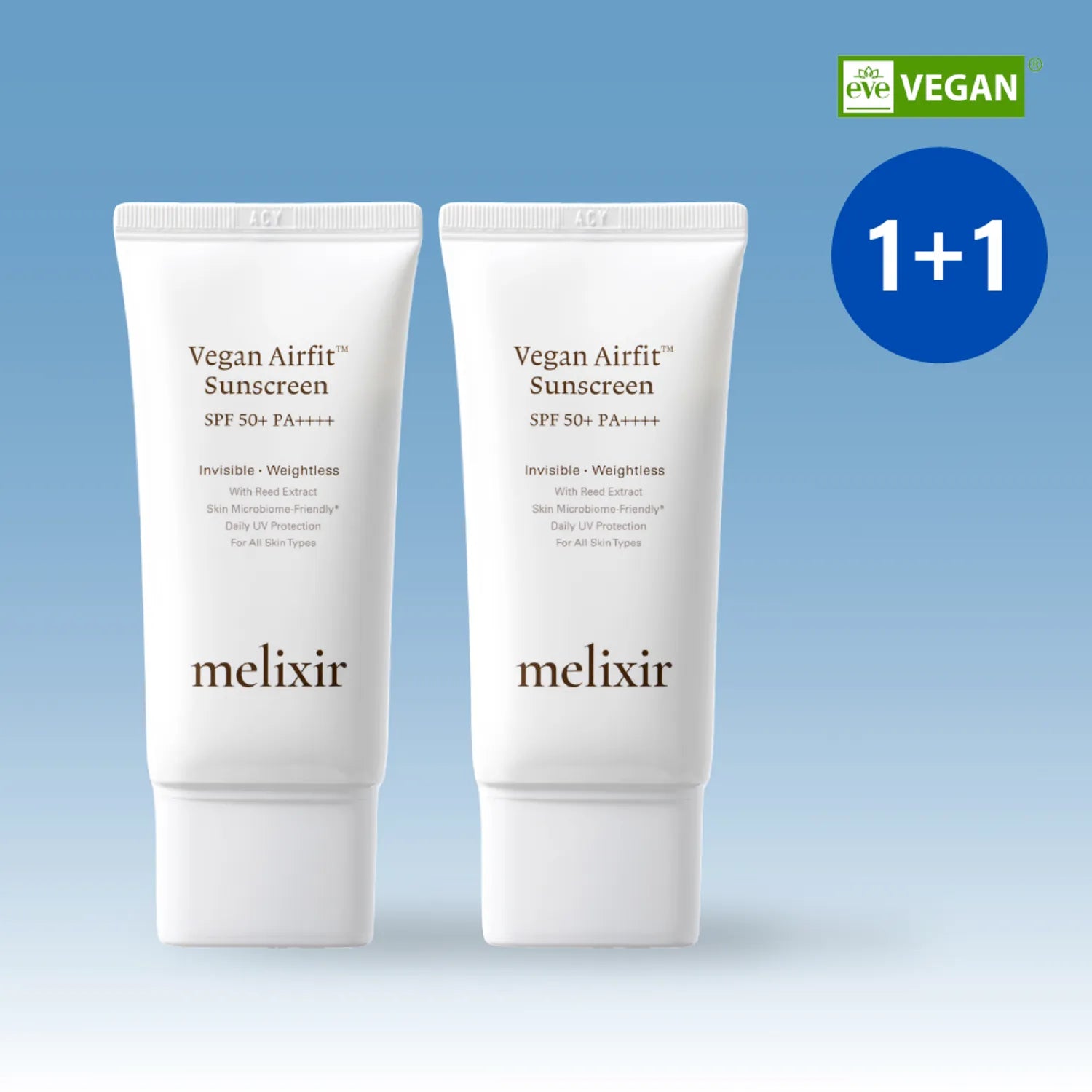 melixir Vegan Airfit Sunscreen (SPF 50+ PA++++) 50ml*2ea 50ml