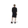 adidas Vestido Deportivo de Manga Corta de Color Sólido con Cuello Redondo de Corte Holgado para Mujer Vestidos Negro HF7549