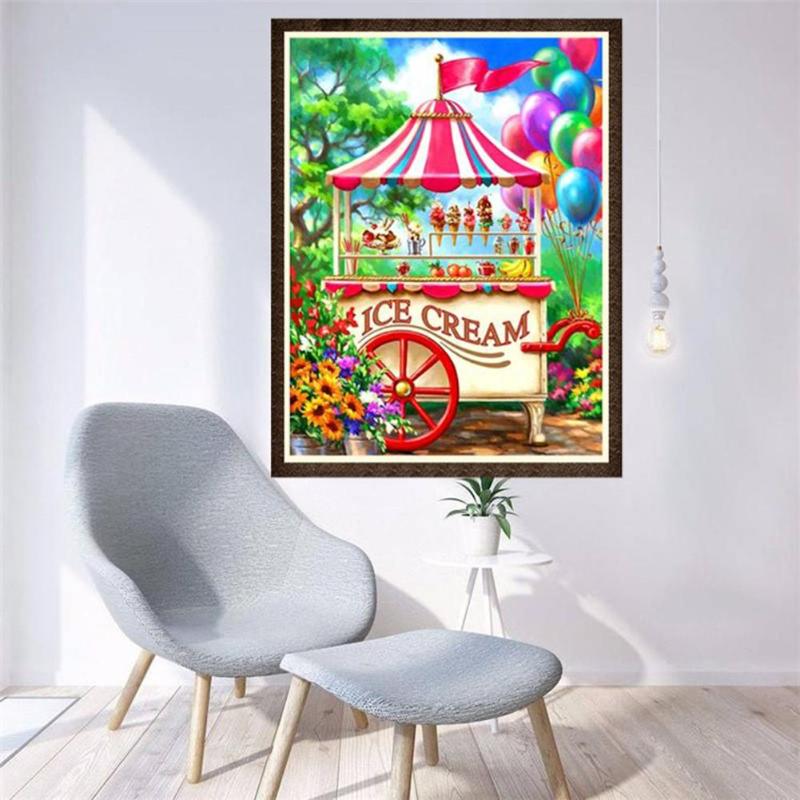 5D Diamond Ice Cream Painting DIY Embroidery Cross Stitch Home Decor Gifts