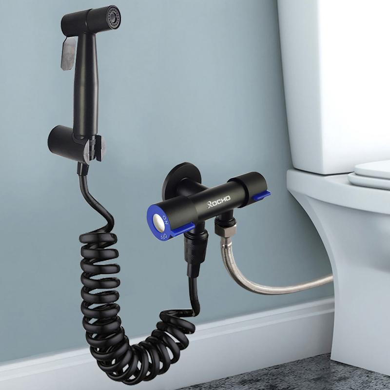 Toilet Shower Wc Handheld Spray Portable Bidet Toilet Faucet Sprayer Dual Control Angle Valve Personal Care Stainless Bidets New