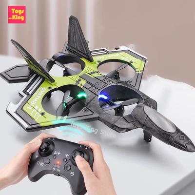 S98 Rc Foam Stunt Aircraft Toy Led Light Remote Control Fixed Height Four-Axis Combat Drone Anti Collision Fighter Kids Toys Boy