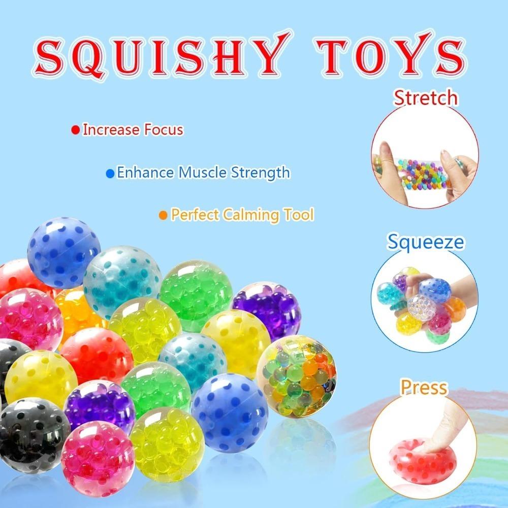 3,5 cm Mini Stressbälle Squishy Spielzeug - Sensorisches Fidget-Spielzeug für Kinder Erwachsene, Anti-Angst Stressabbau, Partygeschenke