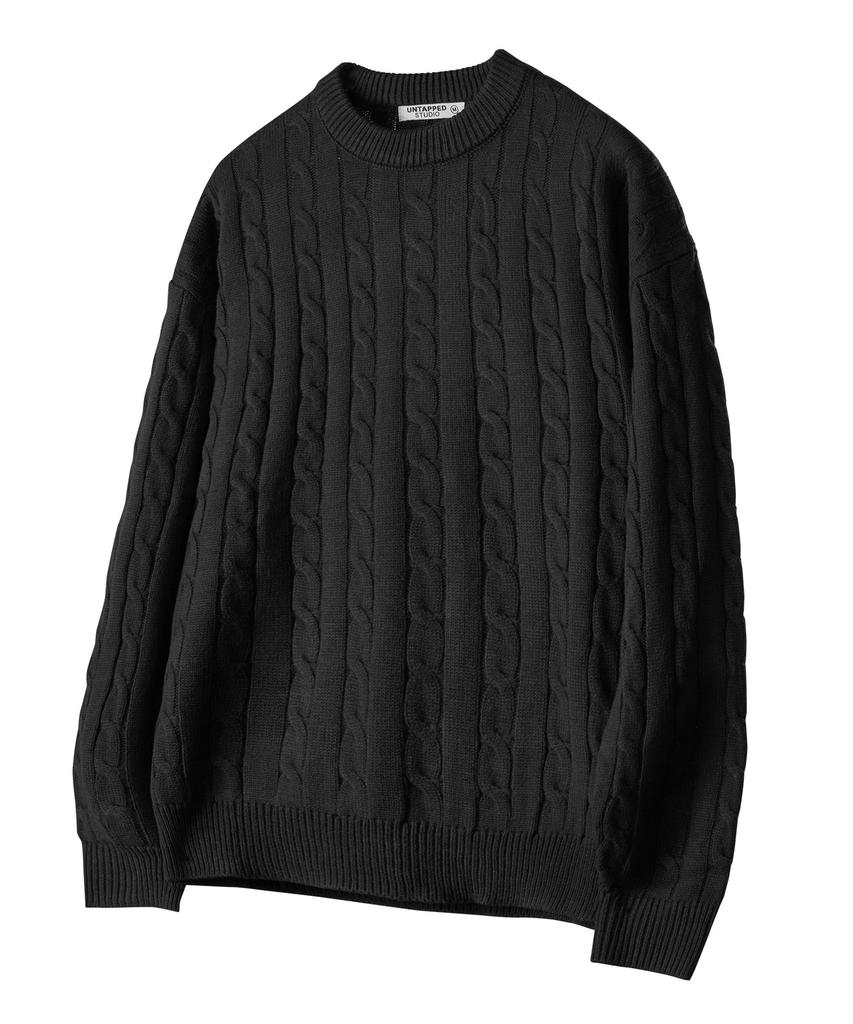 UNTAPPED STUDIO Oversized Cable Round Knit 6 Colors (Type B)