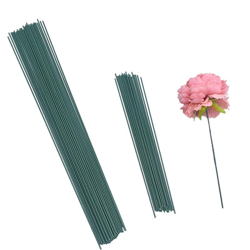 100Pcs/Pack Metal Simulation Flower Accessories Iron Craft Wire For DIY Crafting Floral Flower Stem Wire Handicrafts