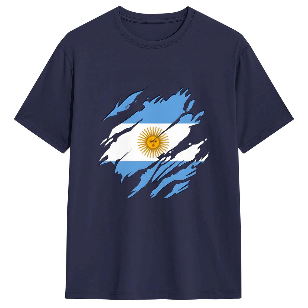 Argentina Flag T Shirts Unisex 100 Cotton Cool Tshirt O Neck Tees Short Sleeve Clothes Printed