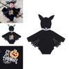 Adorable costume de chauve-souris Halloween Cosplay pour bébé garçon fille tout-petit, ensemble barboteuse avec chapeau