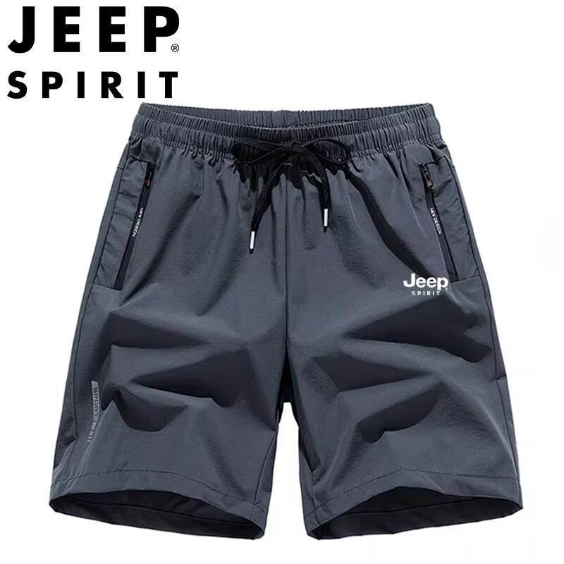 JEEP SPIRIT Men's Ice-Feel Lightweight Breathable Beach Shorts