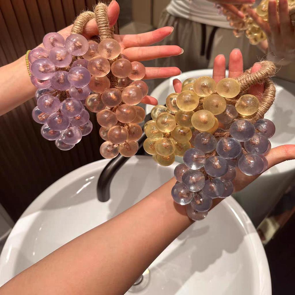 Handmade Crystal Grape Scented Soap String: Long-Lasting Fragrance for Home and Hand Washing