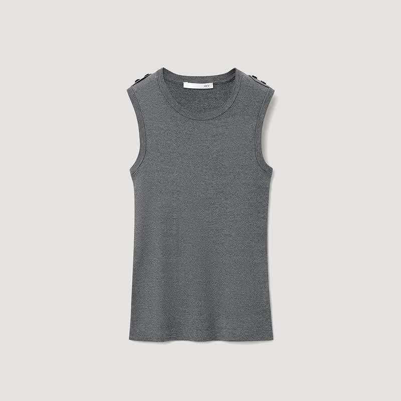 OVV Women's Silk Cotton Blend Sleeveless Knit Tank Top