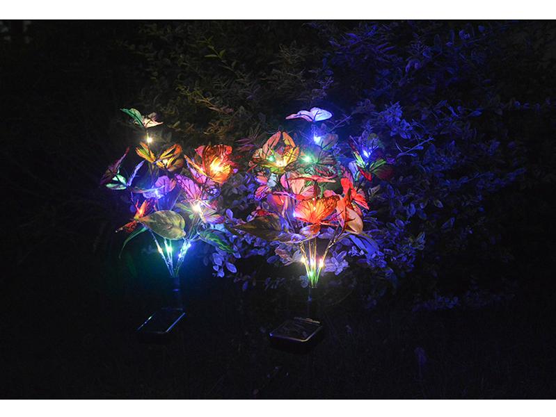 Solar LED Butterfly Flower Garden Light Outdoor Decorative Lamp